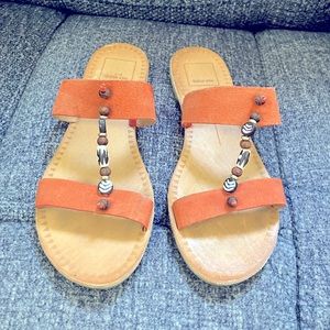 Dolce Vita Janell Suede Beaded Sandal sz 7-7.5